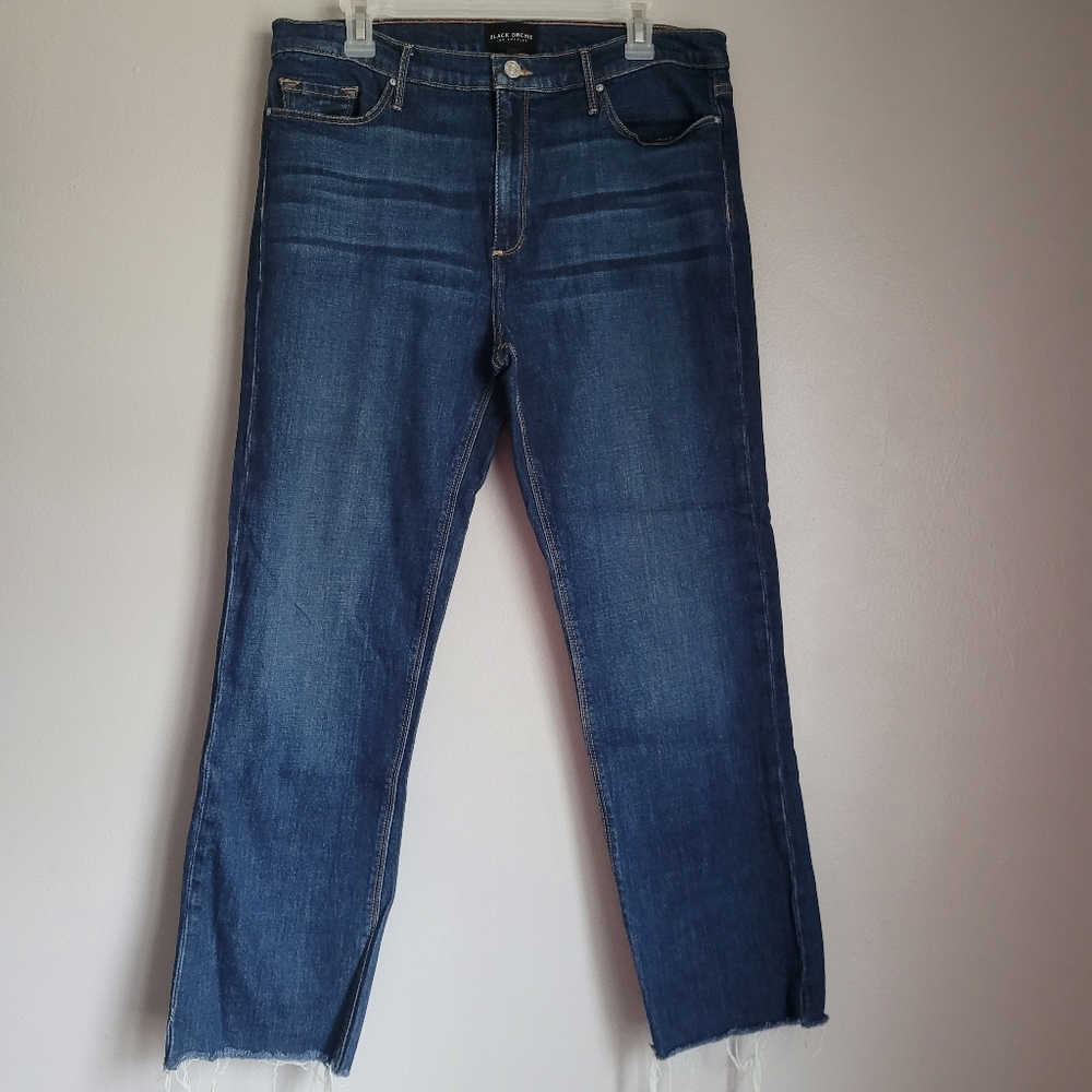 Black Orchid Bardot Straight Fray Jeans Dark Wash Denim Sz 32